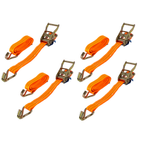 Neljast UNITRAILER 10m/35mm/2t oranžist transpordirihmast koos pingutiga komplekt