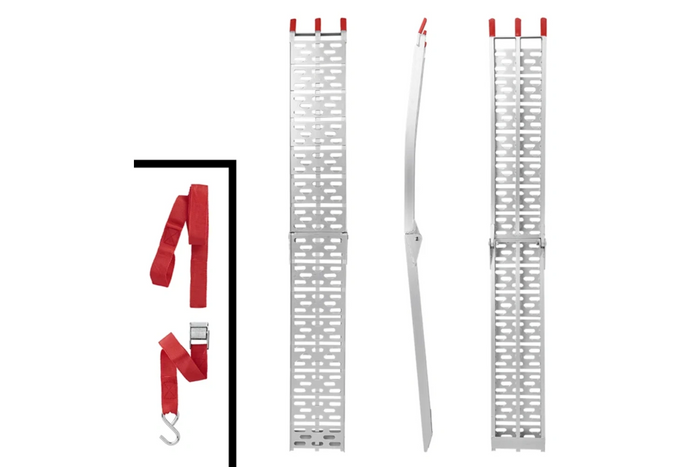 ProPlus 390096 kokkupandavad alumiiniumist haagissuvilate kaldteed 220 cm 680 kg 2 tk komplekt