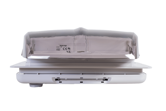 Automaatne katuseventilaator PUNDMANN PLUS FAN matkaautole valgustusega, rulookardinaga 400×400mm