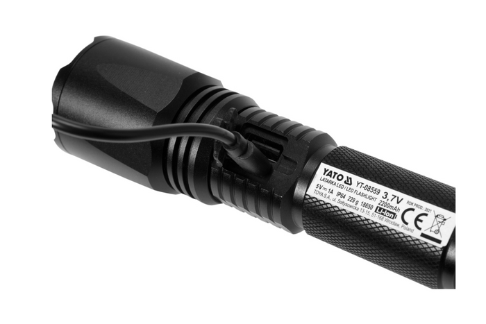 YATO YT-08559 LED 900lm multifunktsionaalne taskulamp, akupank, pudeliavaja, avariihaamer
