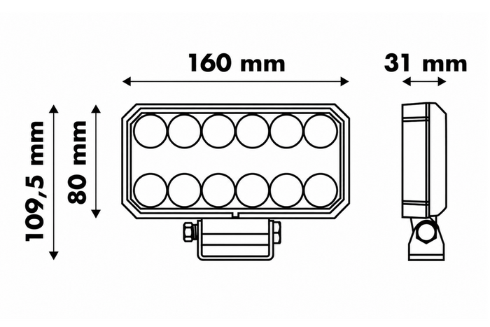 LED töölamp reflektoriga LAYTZ LY7304 66xLED 5800lm ristkülikukujuline