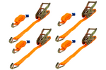 Nelja UNITRAILER 2m/25mm/1t oranži transpordirihma komplekt pingutiga