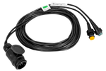 ASPÖCK elektripaigaldis, haagise juhtmestik, 5m, 13-kontaktiline pistik, 2x 5-kontaktilised bajonettühendused