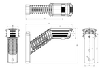 WAŚ 2554P W297.4.1 SPOT LED parempoolne suunatuli varrel